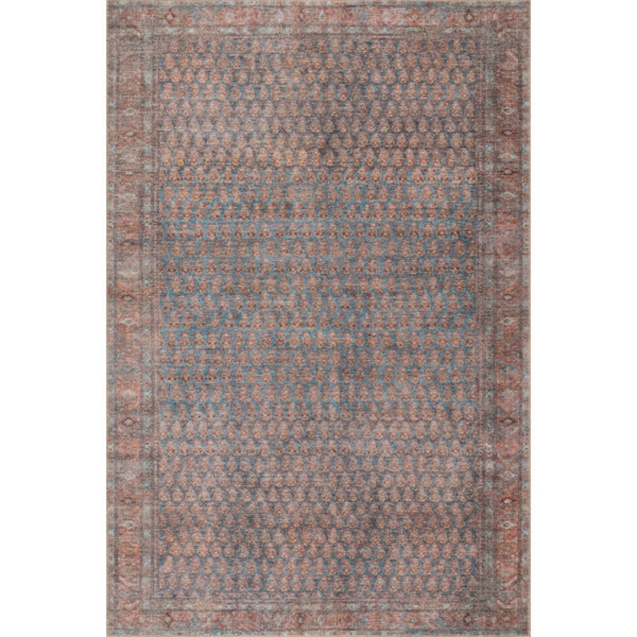 RugsUSA Ferelith Vintage Distressed Washable (Rust)
