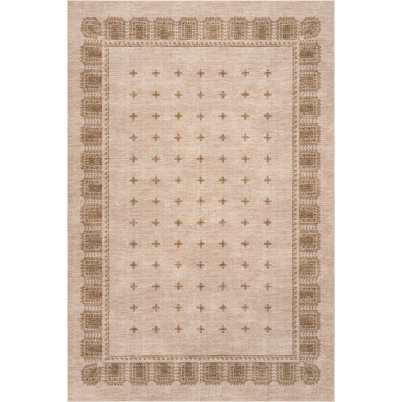 RugsUSA Manvie Traditional Washable (Brown)